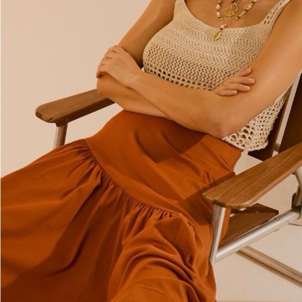 FP Movement by Free People A-Line Skirt in Warm Orange